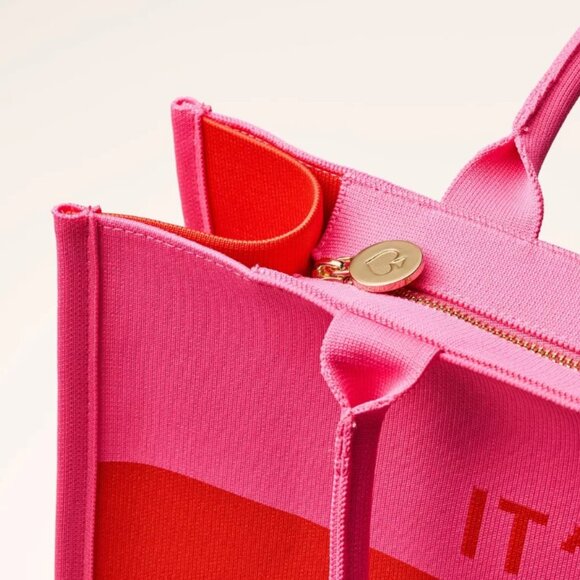 NWT Colorblock Knit Tote Bag - kate spade new york x Target Pink/Red - Picture 4 of 4